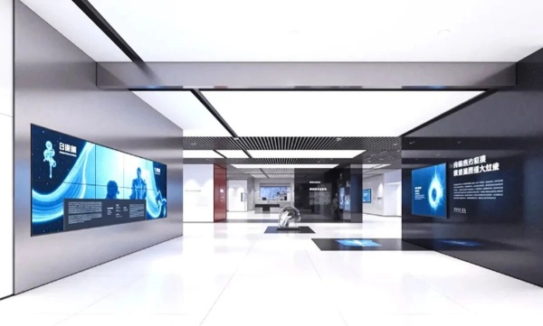 極簡科技風展廳解碼未來企業(yè)的空間語言